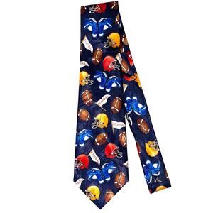 Steven Harris Hand Made Football Theme Tie